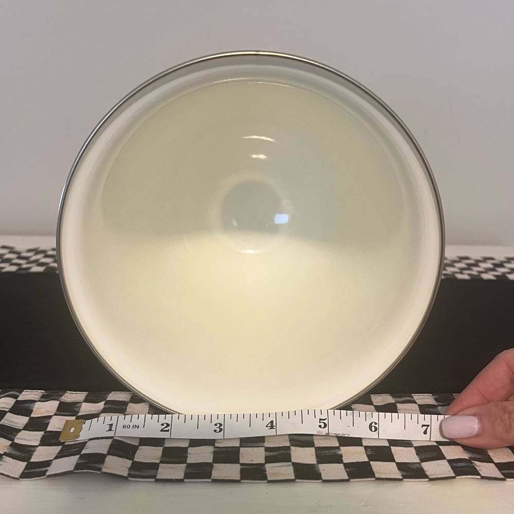 Mackenzie-Childs Royal Check Enamel Pedestal Vase.  New! 💙🤍 RETIRED! - Picture 9 of 9